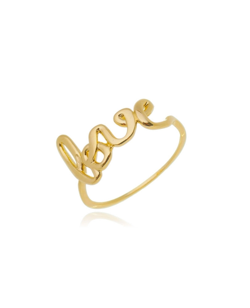 Anel Love Minimalista - Ouro