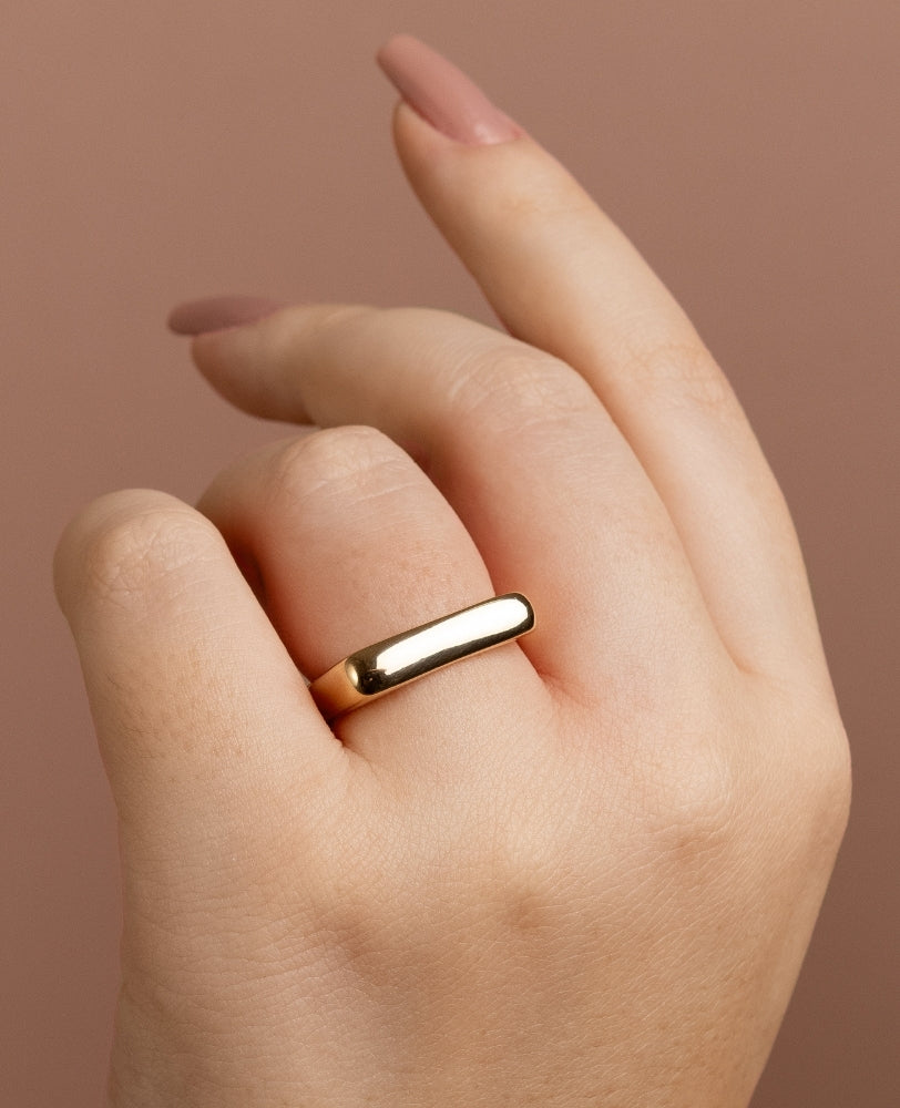 Anel Beatriz Quadrado - Ouro