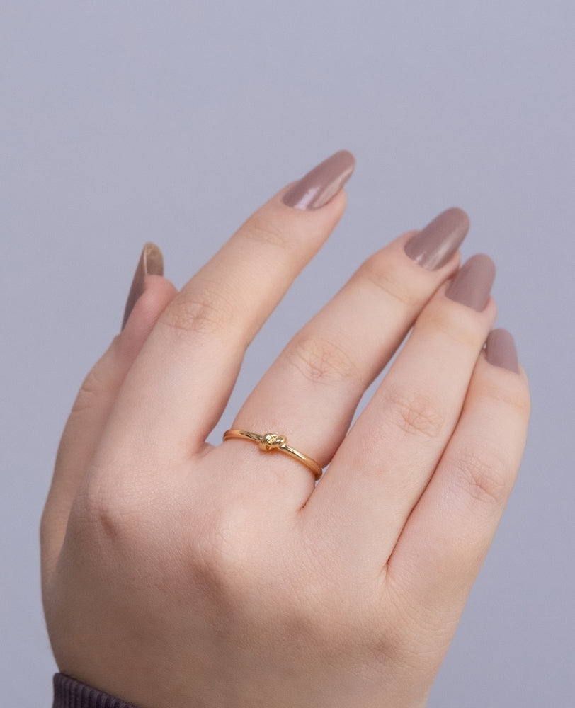 Anel Madalena Nó - Ouro