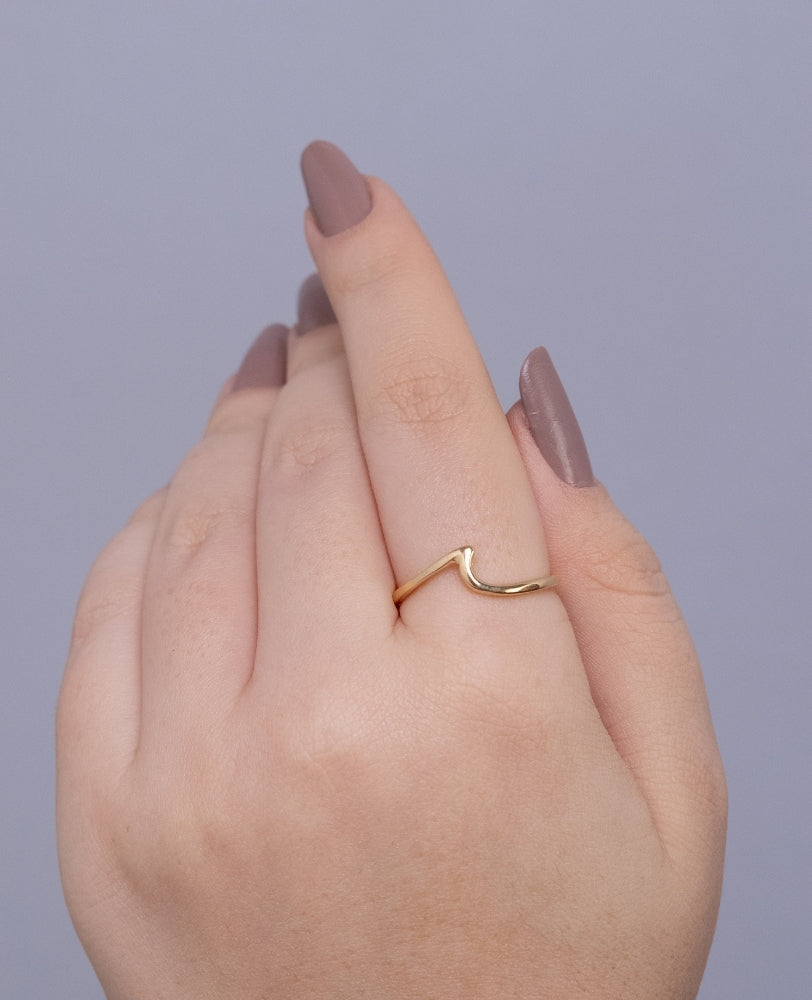 Anel Luciana Onda - Ouro