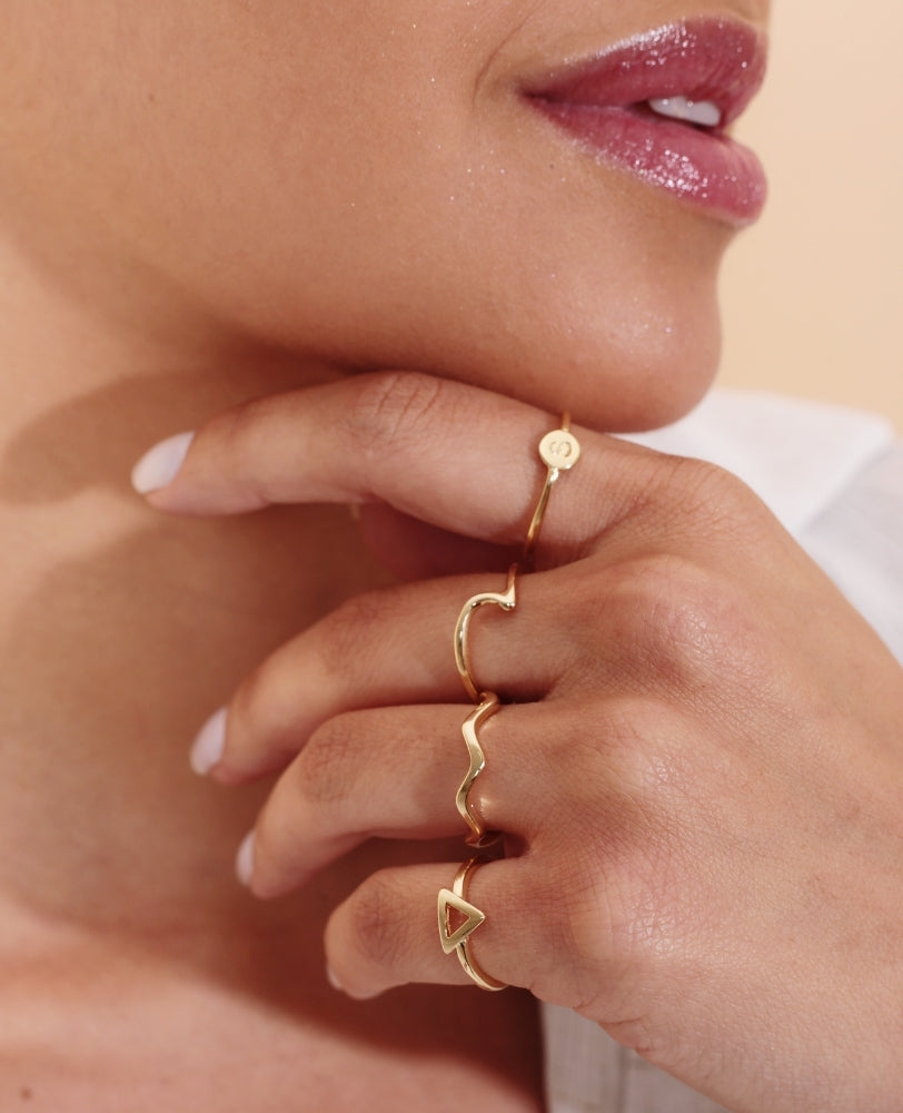 Anel Luciana Onda - Ouro