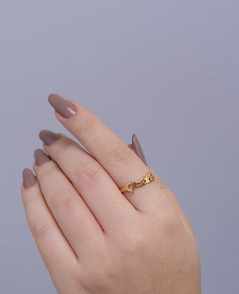 Anel Gratidão - Ouro