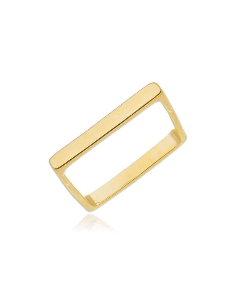 Anel Duda Quadrado - Ouro