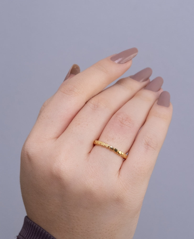 Anel Minimalista Priscila Coração - Ouro