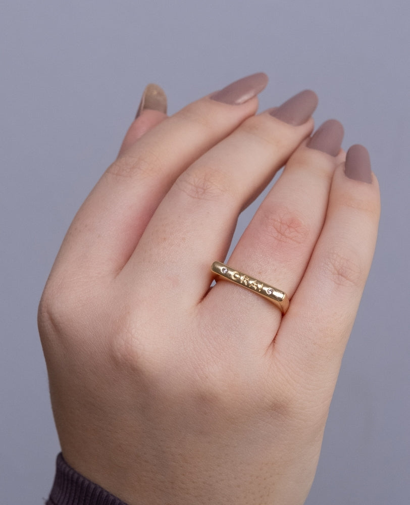 Anel Orai Zircônia - Ouro