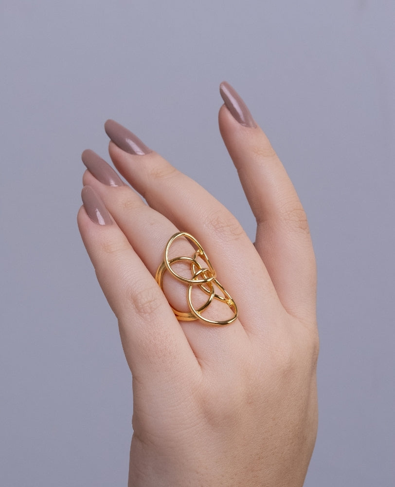 Anel Maximalista Nina Fios - Ouro