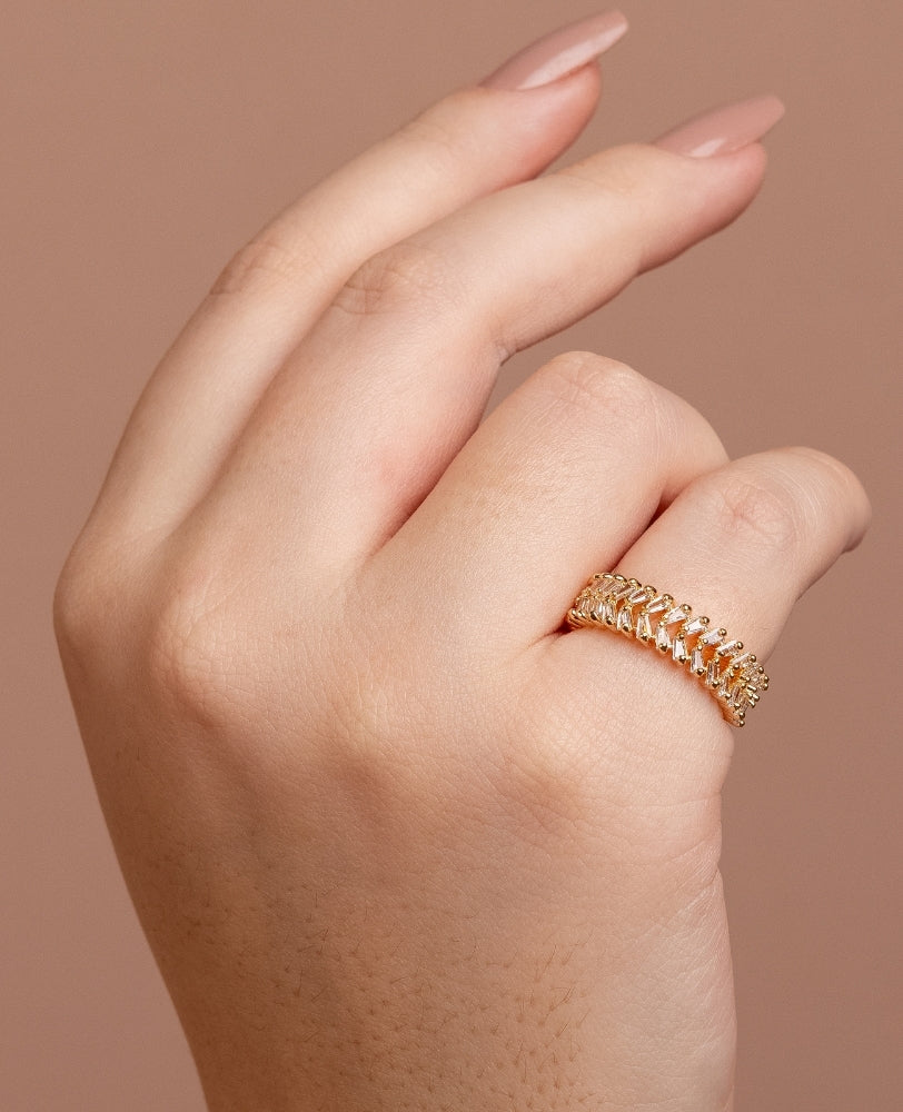 Anel Gabi Zircônia - Ouro