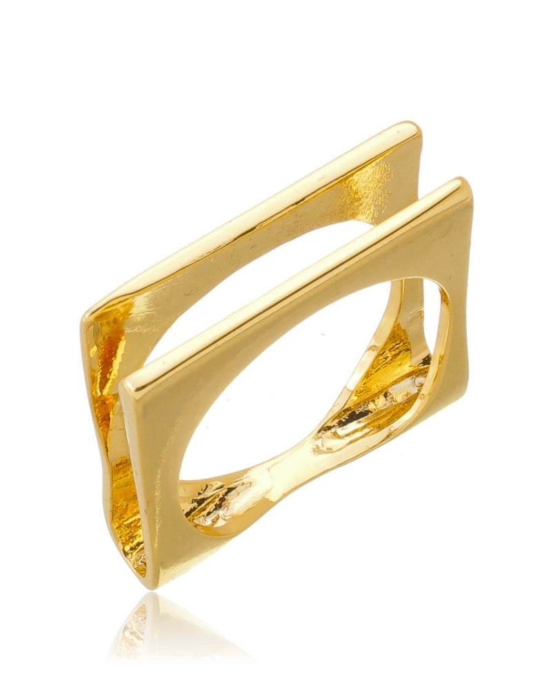 Anel Bia Fio Duplo - Ouro