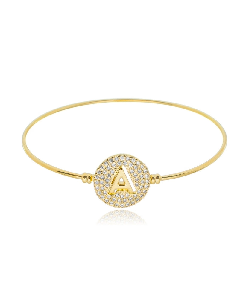 Bracelete Letra Lisa - Ouro