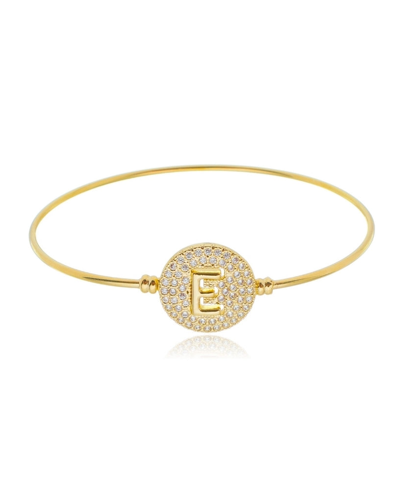 Bracelete Letra Lisa - Ouro