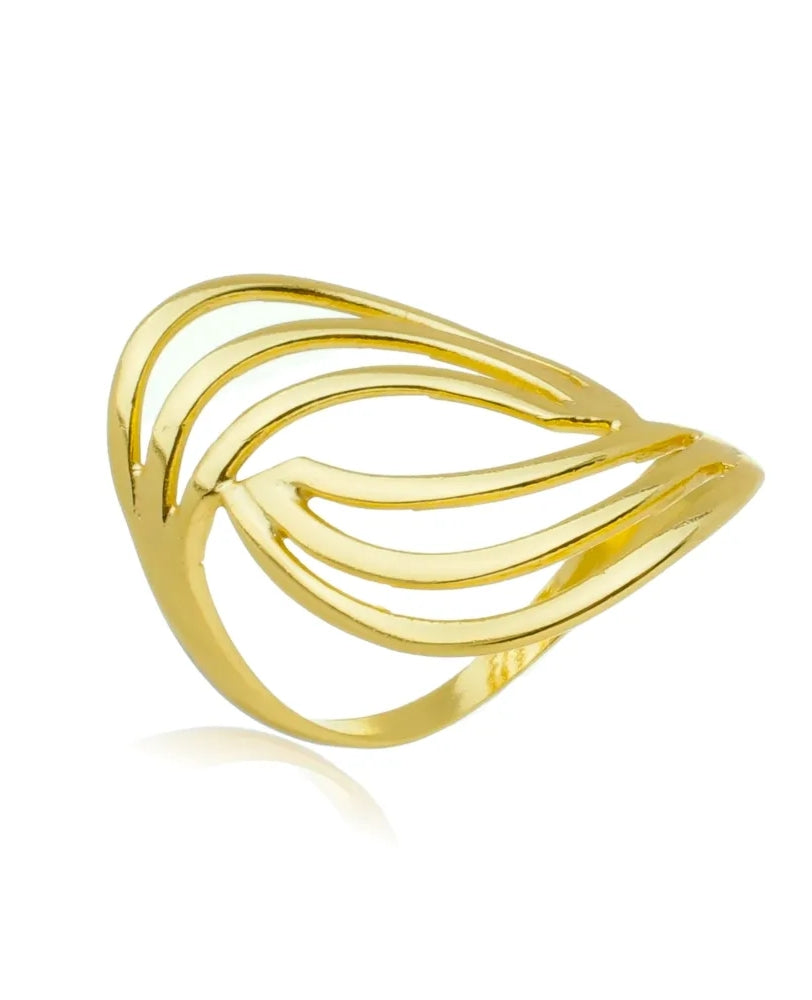Anel Elisa Maximalista Fios - Ouro
