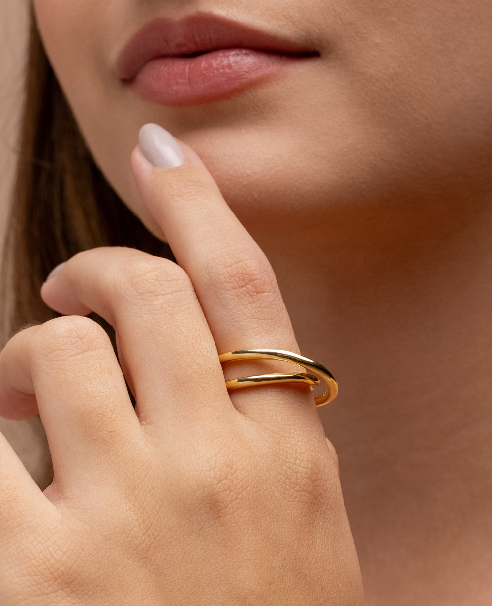 Anel Angelina Circular - Ouro