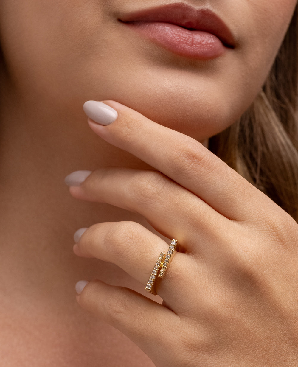 Anel Antônia Zircônia - Ouro