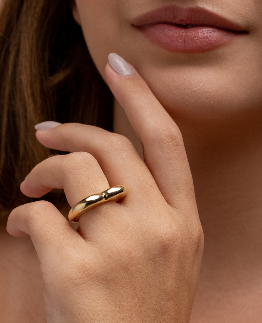 Anel Coração Debora - Ouro